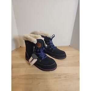 New Women’s Lamo EW1621 Taylor Navy Lace-up Winter Boots size 10